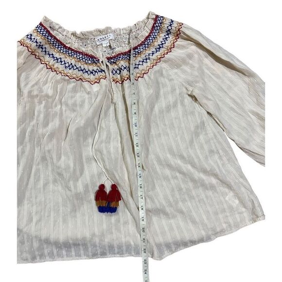 Velvet by Graham & Spencer Trudie Embroidered Smocked Long Sleeve Blouse - Picture 9 of 12